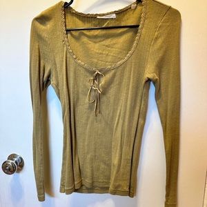 DÔEN pointelle Romy tee in thyme